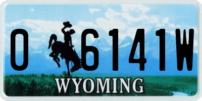 WY license plate 06141W