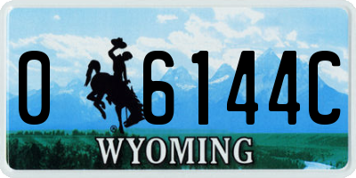 WY license plate 06144C