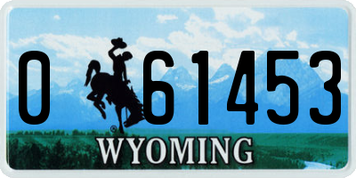 WY license plate 061453