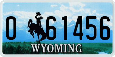 WY license plate 061456