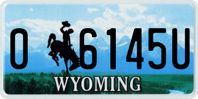 WY license plate 06145U