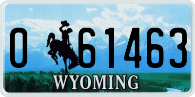 WY license plate 061463