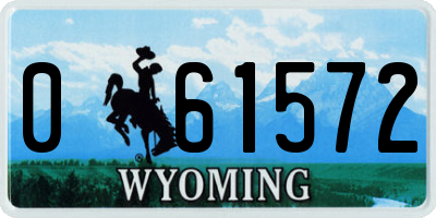 WY license plate 061572
