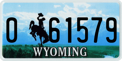 WY license plate 061579