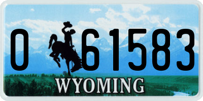 WY license plate 061583
