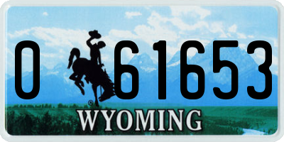 WY license plate 061653