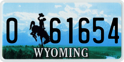 WY license plate 061654