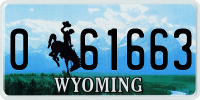 WY license plate 061663
