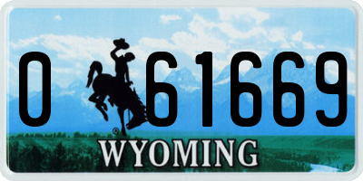 WY license plate 061669