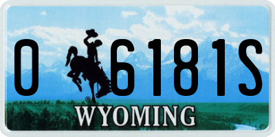 WY license plate 06181S