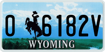 WY license plate 06182V