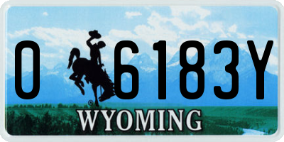 WY license plate 06183Y