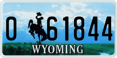 WY license plate 061844
