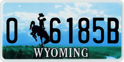 WY license plate 06185B