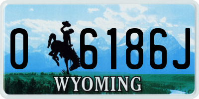 WY license plate 06186J