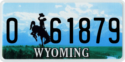 WY license plate 061879