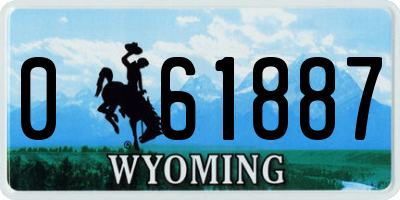 WY license plate 061887