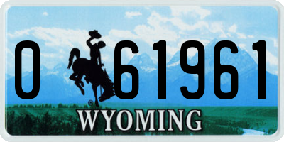 WY license plate 061961