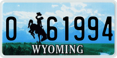 WY license plate 061994
