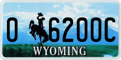 WY license plate 06200C