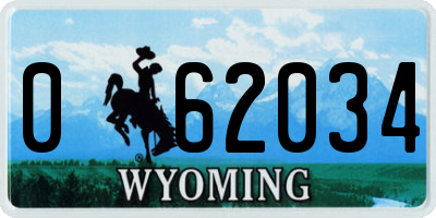 WY license plate 062034
