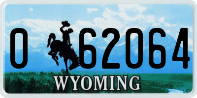 WY license plate 062064