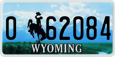WY license plate 062084