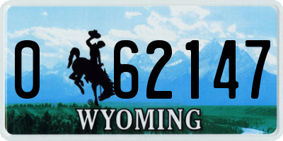 WY license plate 062147