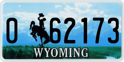 WY license plate 062173