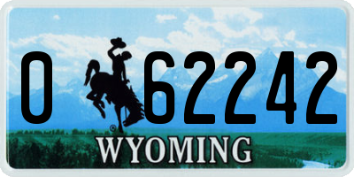 WY license plate 062242