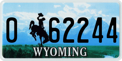 WY license plate 062244