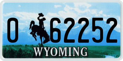 WY license plate 062252