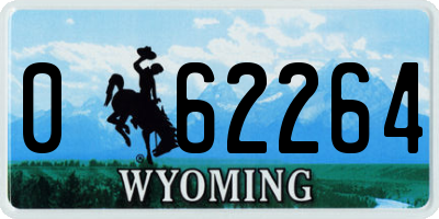 WY license plate 062264