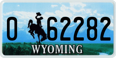 WY license plate 062282
