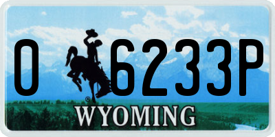 WY license plate 06233P