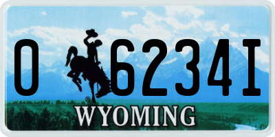 WY license plate 06234I