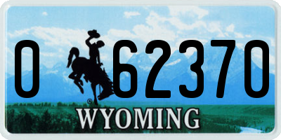 WY license plate 062370