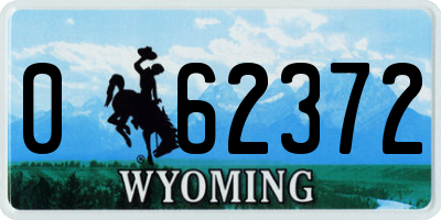 WY license plate 062372