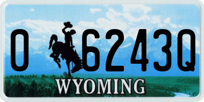 WY license plate 06243Q