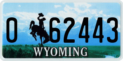 WY license plate 062443