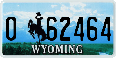 WY license plate 062464