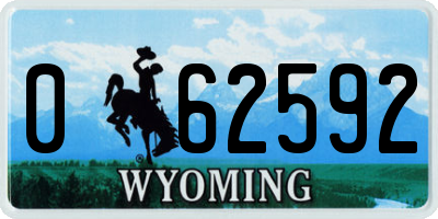 WY license plate 062592