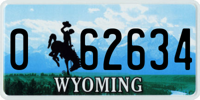 WY license plate 062634