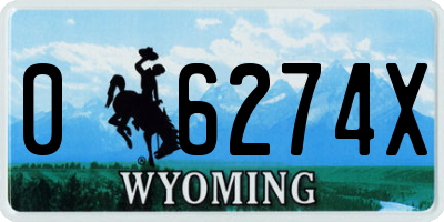 WY license plate 06274X