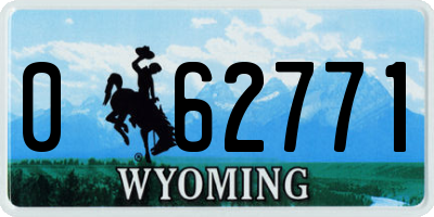 WY license plate 062771