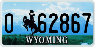WY license plate 062867