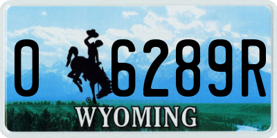 WY license plate 06289R