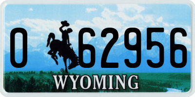 WY license plate 062956