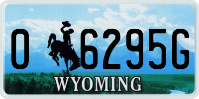WY license plate 06295G