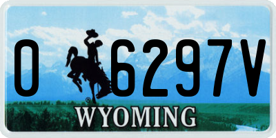 WY license plate 06297V